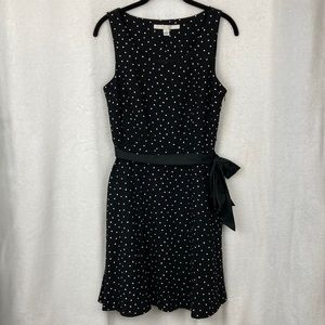 Lauren Conrad Little Black Polka Dot Swing Dress sz 6